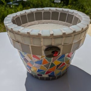 Pot de fleurs Coquillette en mosaïque