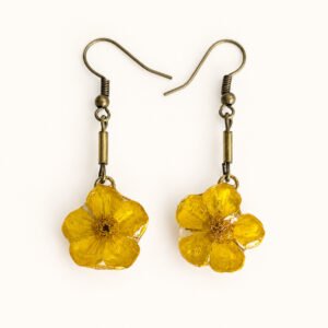 Boucles d'oreilles bohèmes bouton d'or